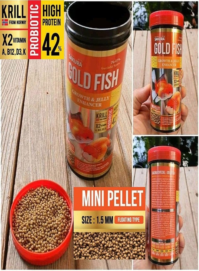 A.D.P. SKR Growth Fast & Jelly Enhancer 100 g. Goldfish Food Mini Floating Pellet 1.5 mm, High Protein 42% Build Big Body & Color Enhancing Aquarium Baby Newborn Fry Tropical Fish Food, Proven 14 Day - Image 3