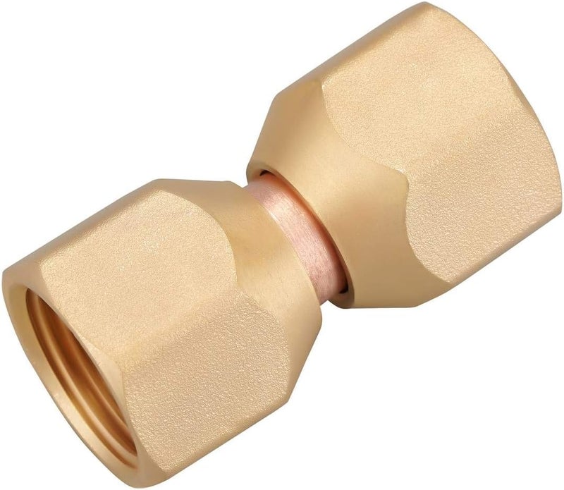 Minimprover 2 PCS Brass 1/2" Female Flare Swivel Adapter, Tube Fitting, Valve Connector - Image 4