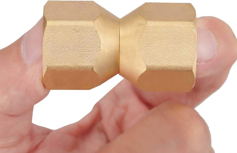 Minimprover 2 PCS Brass 1/2" Female Flare Swivel Adapter, Tube Fitting, Valve Connector - Image 3