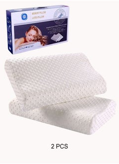 ZCM-HAPPY 2 Piece Memory Foam Neck Support for Relaxing Cervical Relief Ultimate Comfort Dream Pillow with white Beauty Gift Box  - Image 1