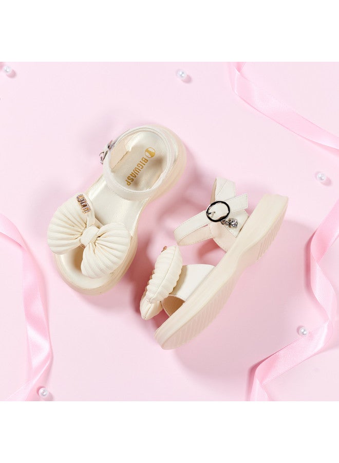 Bumblebee Girls' Open-toe Sandals, Summer Princess Shoes For Toddler To Big Kids, Casual Beach Sandals For Children - Image 4