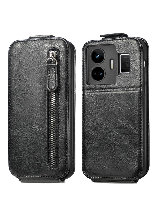 اس-توب جراب لهاتف Realme GT Neo 5، جراب هاتف جلدي بسحاب ومحفظة قلابة عمودية - Image 2