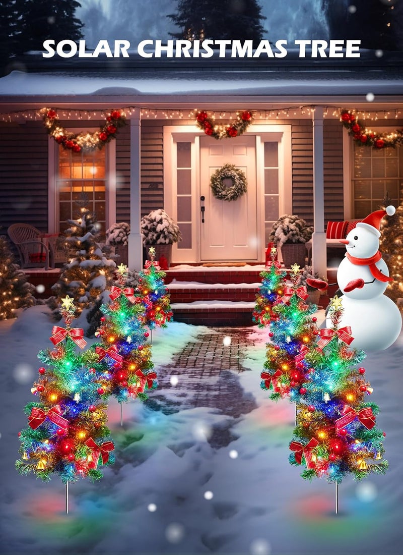 Brightown Brightown Solar Christmas Tree Outdoor 2 Packs 315 Inch Solar Christmas Decorations Outdoor Yard Xmas Pathway Christmas Trees Sidewalk Driveway Walkway Grave Cemetery  - Image 4