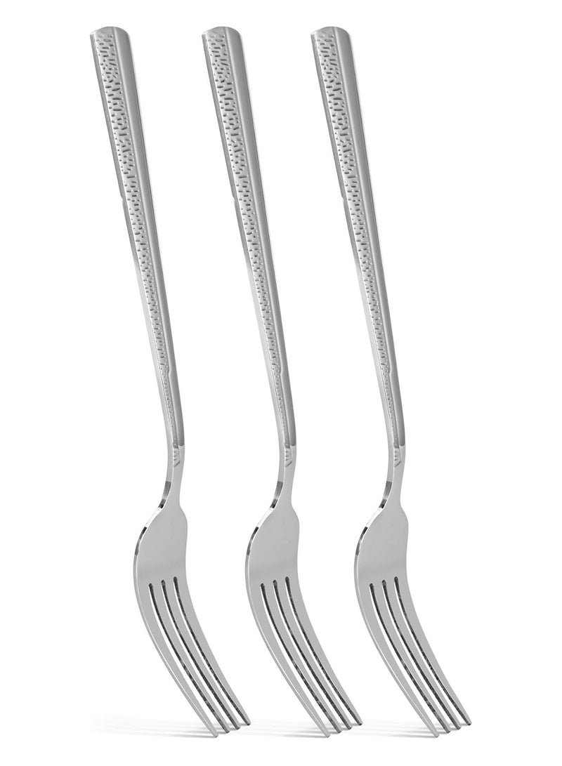 Fissman طقم أدوات مائدة من 3 قطع، شوكة عشاء 20 سم، مجموعة أدوات مائدة من الفولاذ المقاوم للصدأ، سلسلة فلور - Image 1