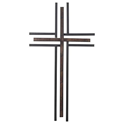Dicksons Galvanized Look Double Layer 16 inch Decorative Metal Decorative Hanging Wall Cross - Image 5