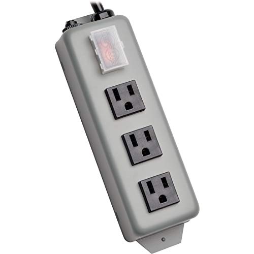 Tripp Lite شريط الطاقة الصناعي تريپ لايت 3 مخرج، سلك بطول 6 أقدام مع قابس 5-15P (3SP)، رمادي - Image 2