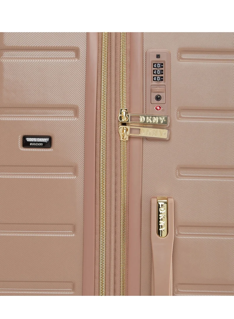 DKNY BIAS INTL SMU Hardside Luggage on Wheels for Unisex | Ultra Lightweight ABS on with Spinner Wheels 4 Color CAPPUCHINO