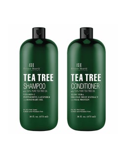 Botanic Hearth Botanic Hearth Tea Tree Shampoo and Conditioner Set - with 100% Pure Tea Tree Oil, for Itchy and Dry Scalp, Sulfate/ Paraben Free - for Men and Women - 16 fl oz each  - Image 1