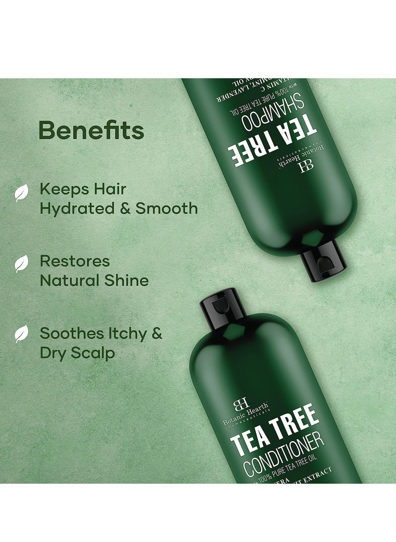 Botanic Hearth Botanic Hearth Tea Tree Shampoo and Conditioner Set - with 100% Pure Tea Tree Oil, for Itchy and Dry Scalp, Sulfate/ Paraben Free - for Men and Women - 16 fl oz each  - Image 3