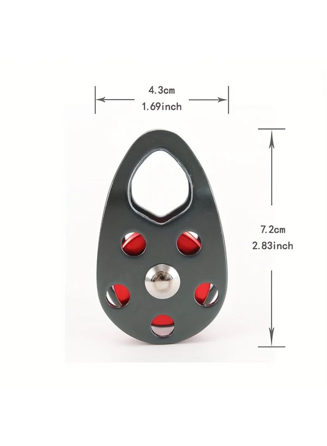 Gray Red Aluminum Alloy Pulley High Strength Wear Resistant for Material Handling Weightlifting - Image 3