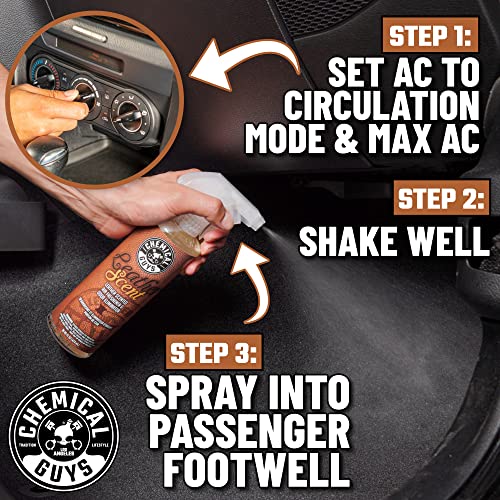 Chemical Guys مجموعة عينات رائحة السيارة الجديدة والجلد من Chemical Guys AIR_300_04، رائعة للسيارات والشاحنات وسيارات الدفع الرباعي والمركبات الترفيهية والمزيد (4 أونصة سائلة) (2 عنصر) - Image 4