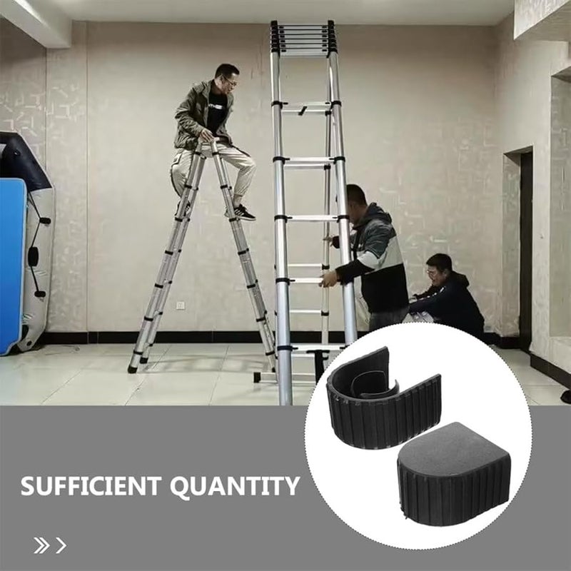 PRETYZOOM 4 حزمة من أغطية أقدام السلم التلسكوبي وسادة واقية غير قابلة للانزلاق - Image 4