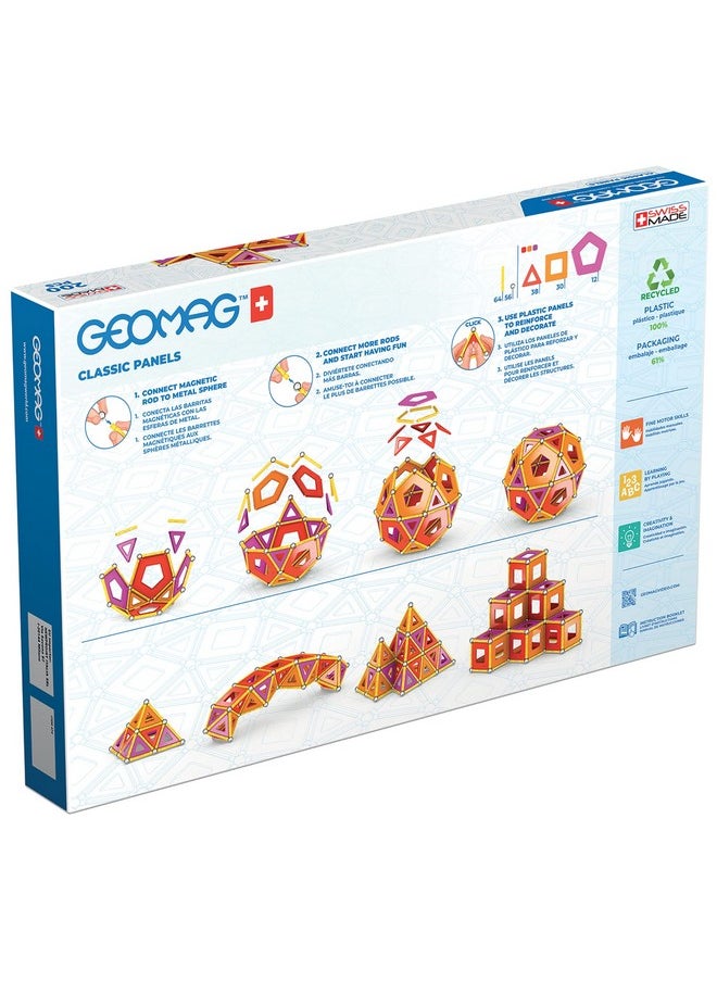 GEOMAG Geomag Magnetic Toys Classic Tiles 200-Piece Building Set For Kids Ages 5-99 | Swiss-Made STEM & STEAM Authenticated Educational Toy Made From 100% Recycled Plastic | Creative School-Age Learning Play  - Image 2