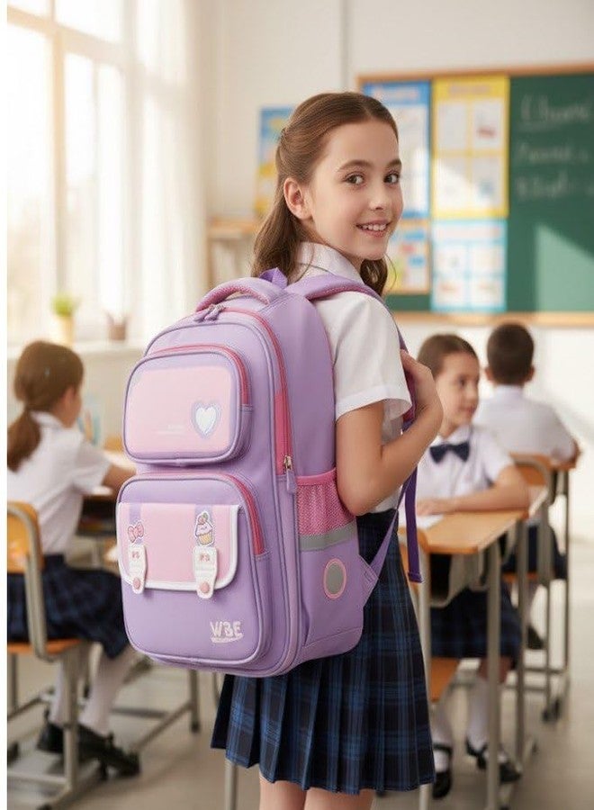 CARAXIS School Bags for Unisex 2-12 Year Stylish Durable 3D Backpack Shoulder School Bags for Unisex Birthday Gift for children,School Bag Foldable Bag Waterproof (Casual Purple) - Image 5