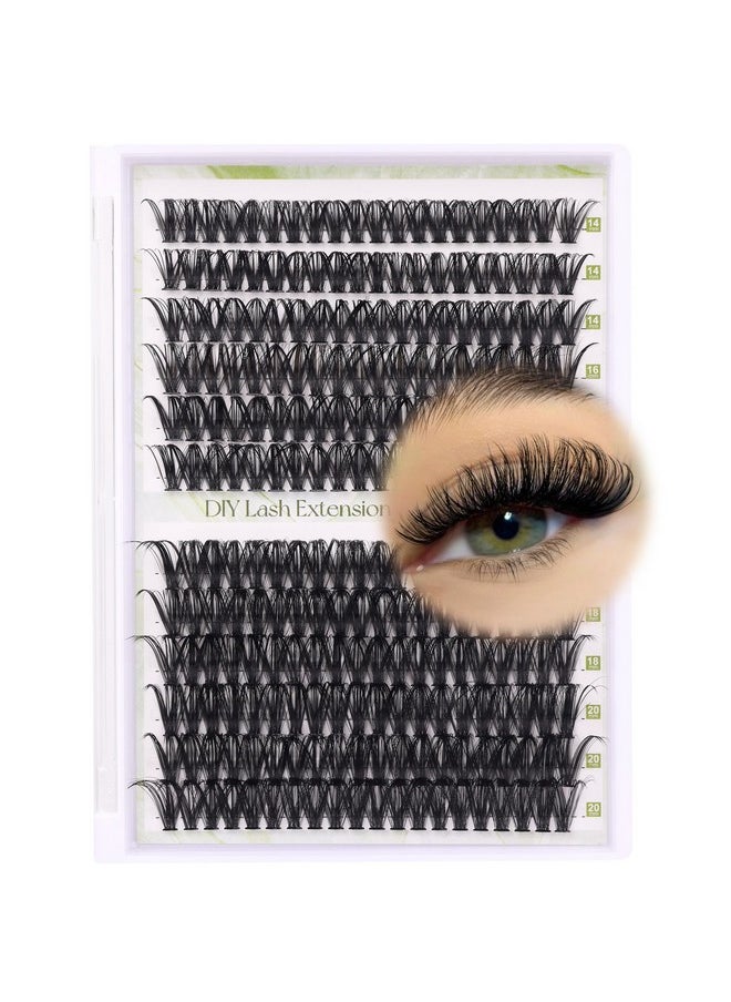 Alice - Lash Clusters Diy Lash Extensions 240Pcs 14-20Mm Individual Lashes Cluster Lashes Natural 40D D Curl Eyelash Extensions Faux Mink Individual Eyelashes - Image 1