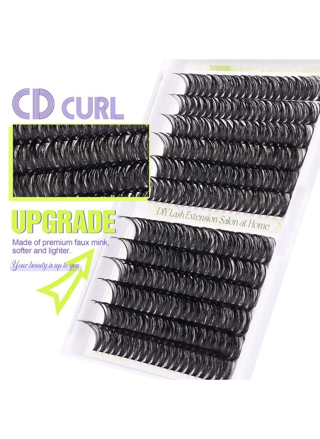 Alice - Lash Clusters Diy Lash Extensions 240Pcs 14-20Mm Individual Lashes Cluster Lashes Natural 40D D Curl Eyelash Extensions Faux Mink Individual Eyelashes - Image 1