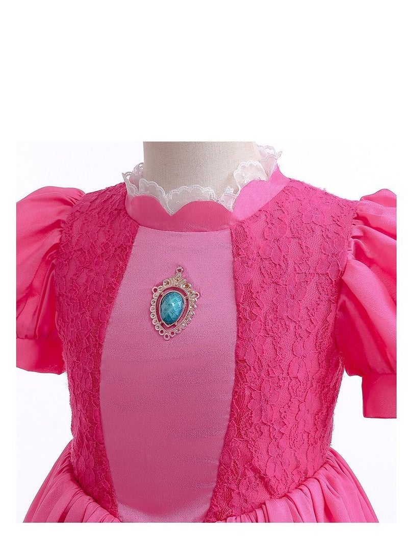 XiuWoo Girls Dress Costume For Kids Princess Up With Accessories Birthday Party Cosplay Outfits - Image 4