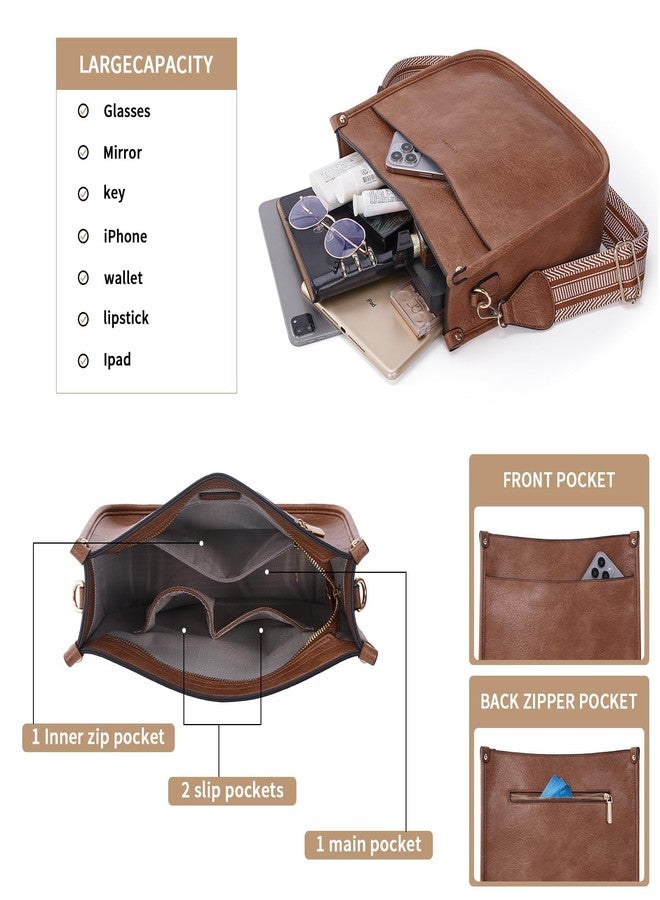 Caitina Crossbody Bag Women Vegan Leather Hobo Handbag Trendy Crossbody Shoulder Bag Purses For Women with 2 Adjustable Strap, A21-1 Xiaomaise, Retro - Image 4