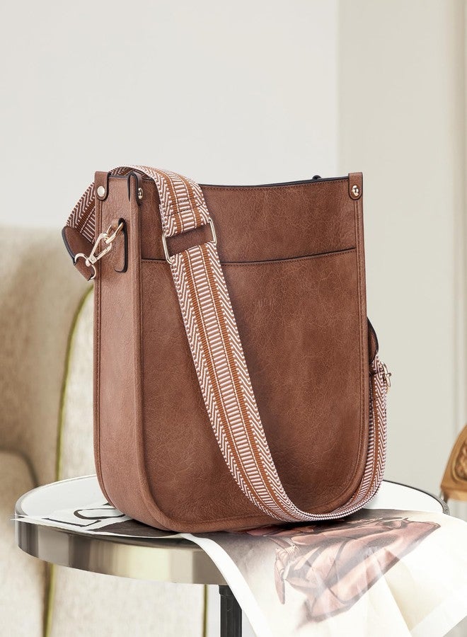 Caitina Crossbody Bag Women Vegan Leather Hobo Handbag Trendy Crossbody Shoulder Bag Purses For Women with 2 Adjustable Strap, A21-1 Xiaomaise, Retro - Image 3
