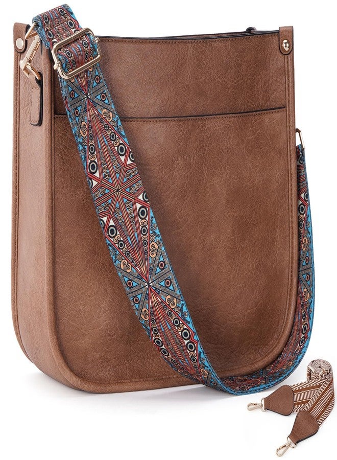 Caitina Crossbody Bag Women Vegan Leather Hobo Handbag Trendy Crossbody Shoulder Bag Purses For Women with 2 Adjustable Strap, A21-1 Xiaomaise, Retro - Image 1