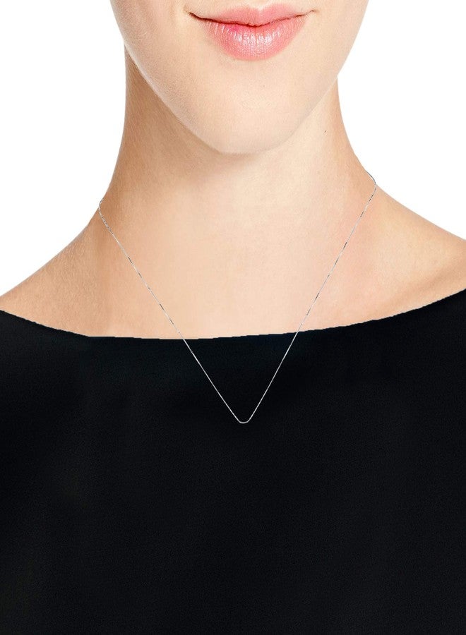 ايرافيدا قلادة أنيقة وعصرية من الفضة الإسترليني عيار 925 من إيرافيدا، بسلسلة صندوقية 0.5 مم | سلسلة صندوقية من الفضة الإسترليني بطول 16 أو 18 أو 20 بوصة | قلادة سلسلة فضية سادة للنساء (20 بوصة) - Image 4