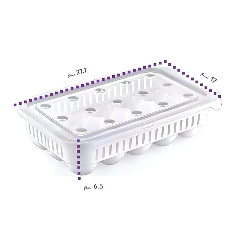 High-Quality Egg Tray - Durable 15-Egg Plastic Holder Perfect for Home Storage, Prevents Cracking and Reduces Waste - Image 4