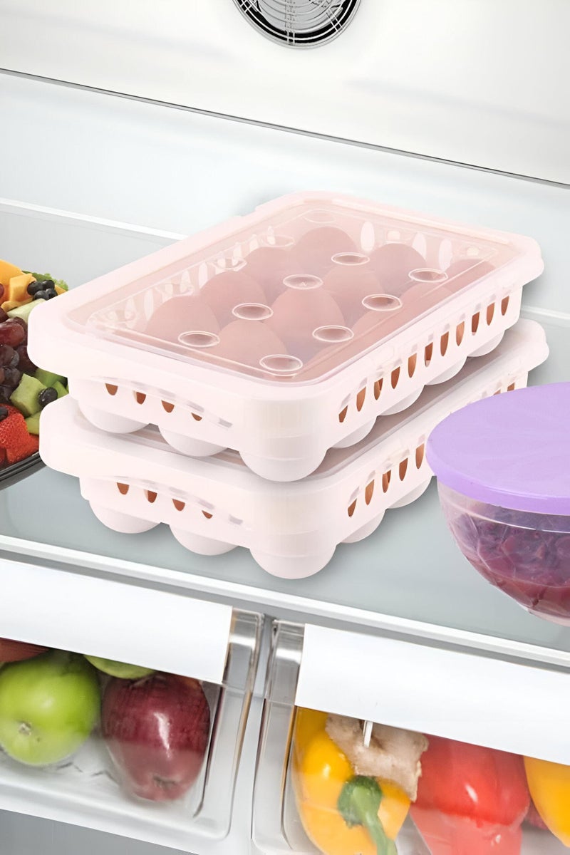 High-Quality Egg Tray - Durable 15-Egg Plastic Holder Perfect for Home Storage, Prevents Cracking and Reduces Waste - Image 3