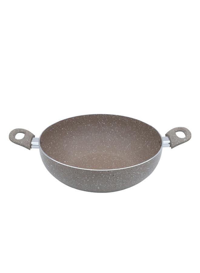 Rocky Granite Frying Pan 32 Cm Deep 2 Handles Beige - Image 1