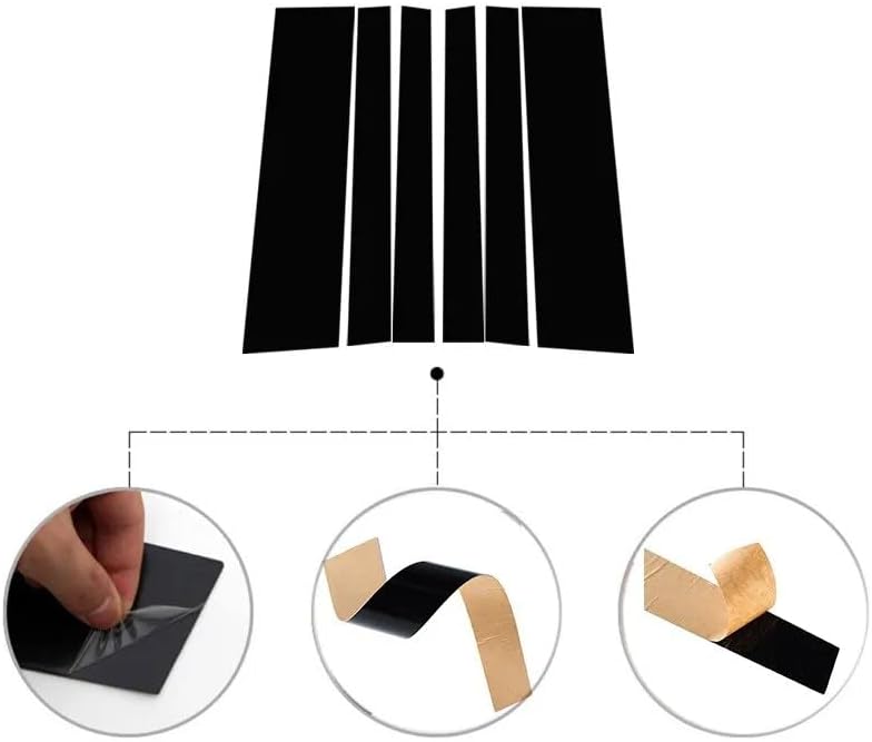 Vuzmode 6Pcs Car Pillar Posts Trim Stickers - Image 2