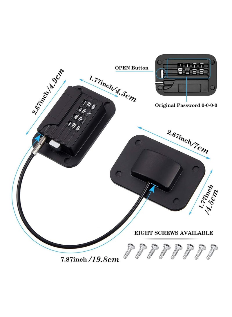 Bukela Fridge Lock, Upgraded Refrigerator Lock Combination, Freezer Lock for Upright Freezer, Cabinet Lock with Code for Child Safety, Refrigerator Lock for Kids, Black - Image 3