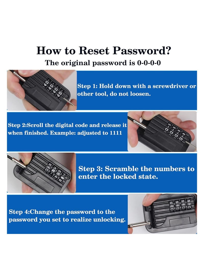 Bukela Fridge Lock, Upgraded Refrigerator Lock Combination, Freezer Lock for Upright Freezer, Cabinet Lock with Code for Child Safety, Refrigerator Lock for Kids, Black - Image 4