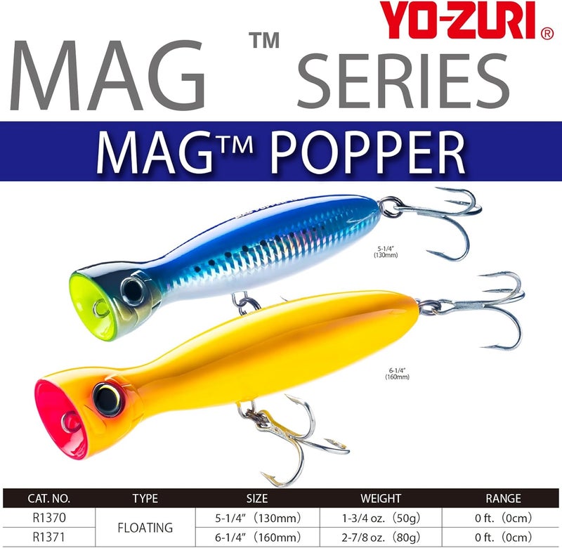 DUEL Yo-Zuri R1370-HIW Mag Popper (F) 130Mm 5-1/4" - Multi Color - Image 3