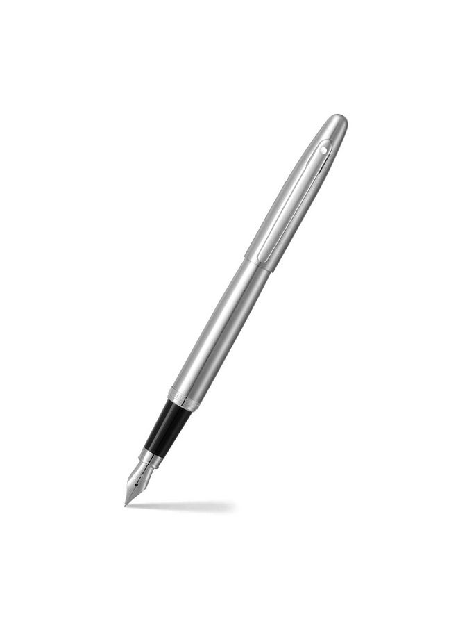 شيفر قلم حبر جاف Sheaffer VFM 9426 مطلي بالكروم المصقول مع حواف من الكروم | ريشة متوسطة | قلم كروم ممتاز  - Image 1