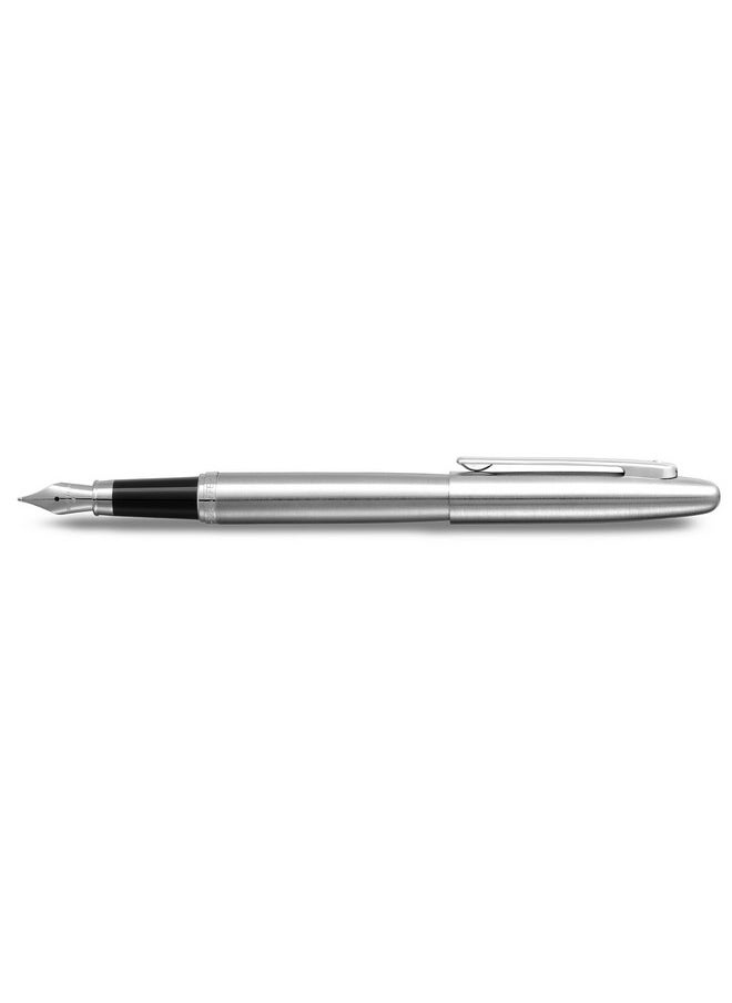 شيفر قلم حبر جاف Sheaffer VFM 9426 مطلي بالكروم المصقول مع حواف من الكروم | ريشة متوسطة | قلم كروم ممتاز  - Image 5