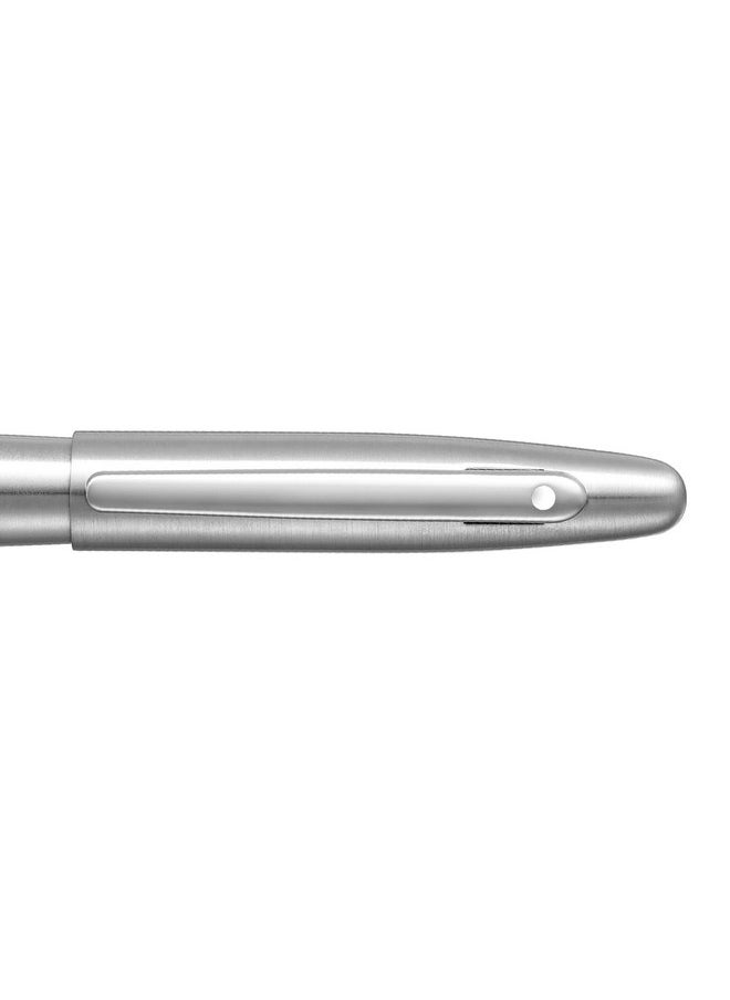 شيفر قلم حبر جاف Sheaffer VFM 9426 مطلي بالكروم المصقول مع حواف من الكروم | ريشة متوسطة | قلم كروم ممتاز  - Image 4