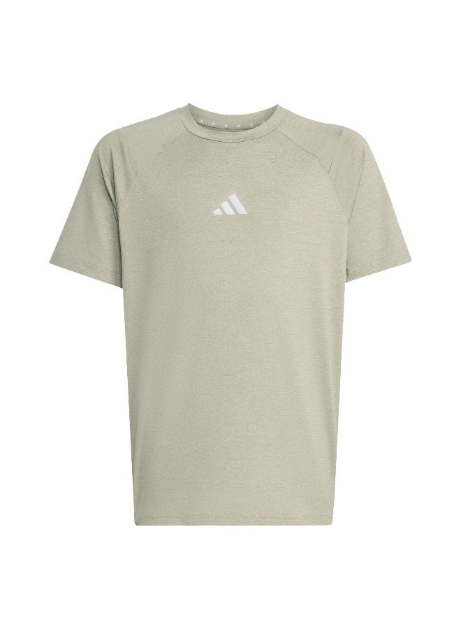 Adidas J Gt Pz Tee Grey Training T-Shirts For Junior 5-6Y - Image 1