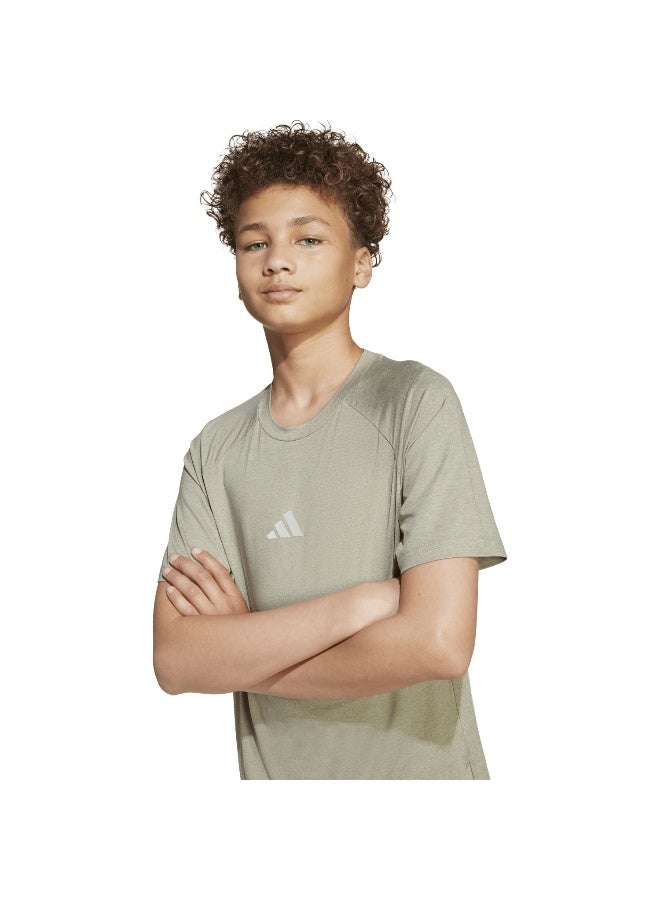 Adidas J Gt Pz Tee Grey Training T-Shirts For Junior 5-6Y - Image 5