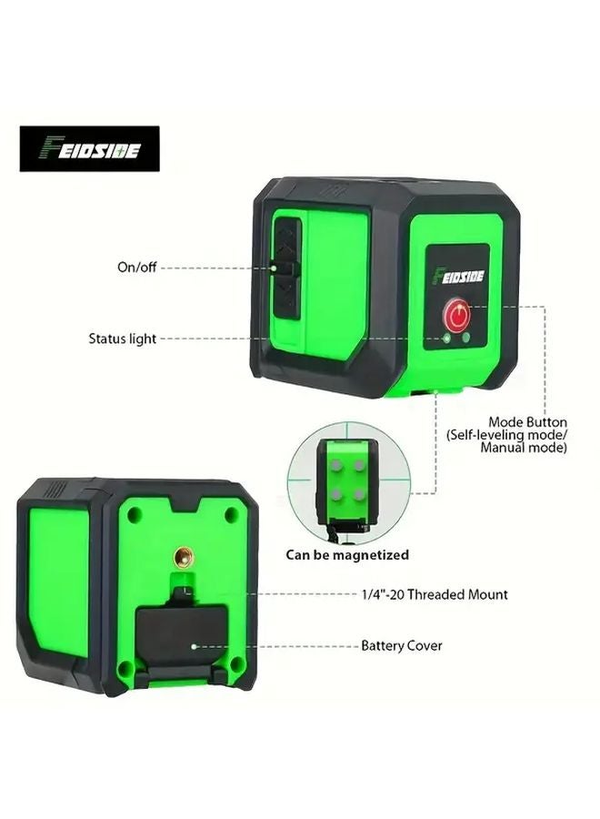 Standard Self Leveling 2 Line Laser Level Magnetic Cross Line High Precision 100ft Range For Construction And Picture Hanging - Image 4