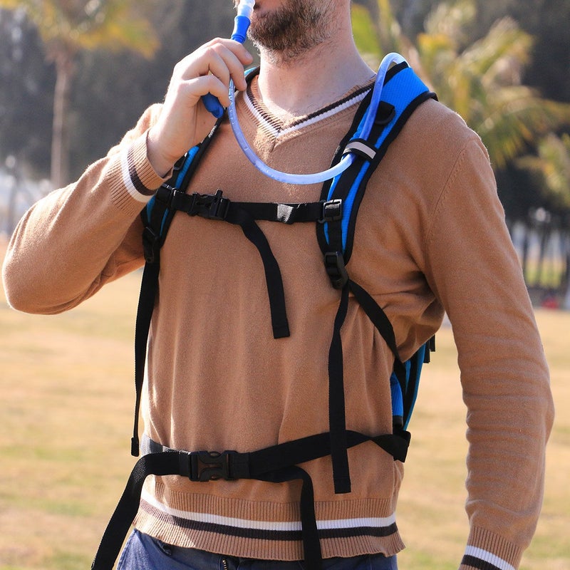 MIRACOL Hydration Pack Hiking Water Backpack - Miracol Insulated Water Bag with 2L Bladder Dark Orange - Image 2