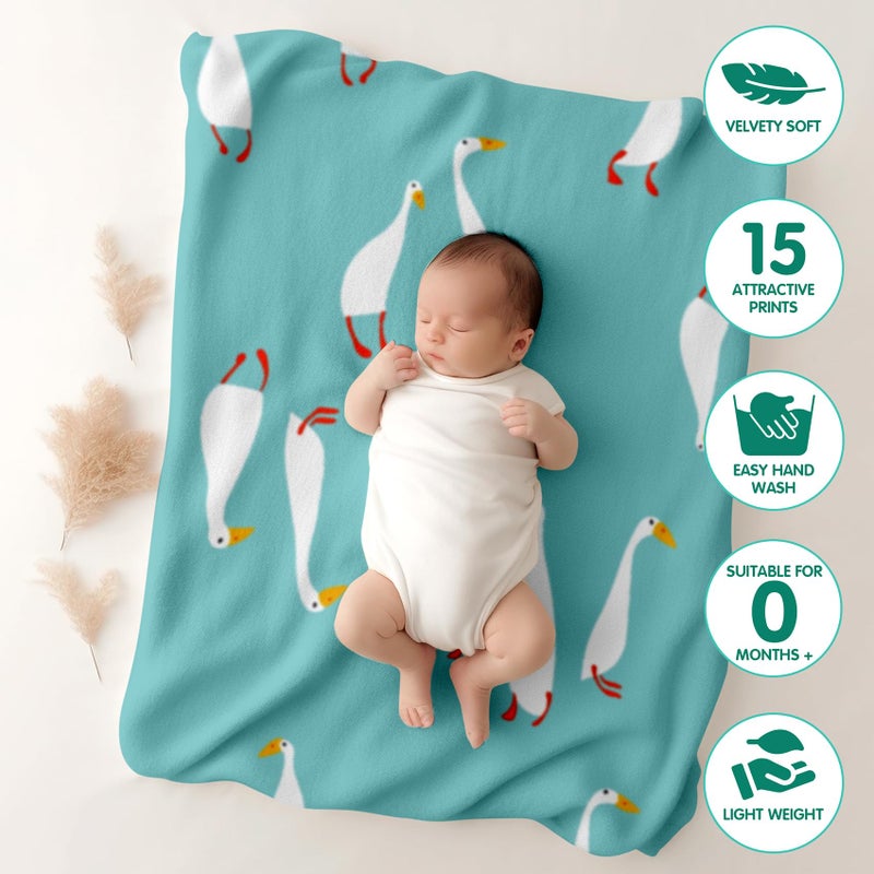 1ST STEP New Born Baby Blanket All Season Printed Single Super Soft Wrapper Sheet for AC Room for Baby Boys, Baby Girls, Babies (Erget, 100 X 140 cms) - Image 3