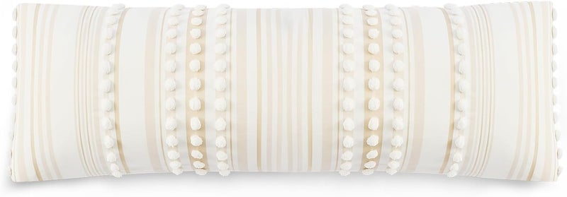 DOWNSTORIA Body Pillow Cover, Boho Decorative Long Body Pillow Pillowcase, Large Lumber Pillowcase, Ultra Soft Microfiber Pillowcase with Envelope Closure 20x54 inch (Boho Stripe) - Image 1
