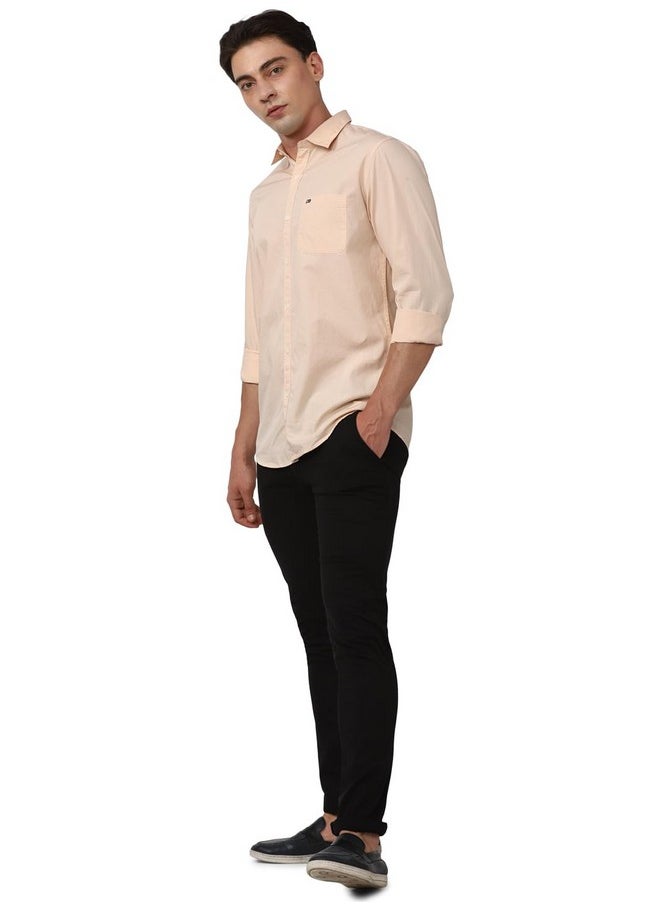 Peter England Peter England Men's Solid Slim Fit Shirt (PCSFSSLPH88169_Nude 39)  - Image 2