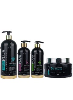 Pro Plus Professional Brazilian Hair Straightening Protein set With Collagen Formalin Free  - Image 1