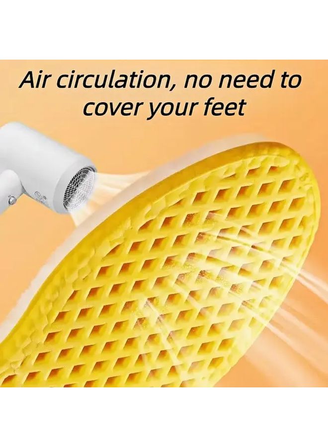 Gray 2pcs Thermal Insoles For Winter Breathable Non Slip Shoe Liners EU37 38 - Image 5