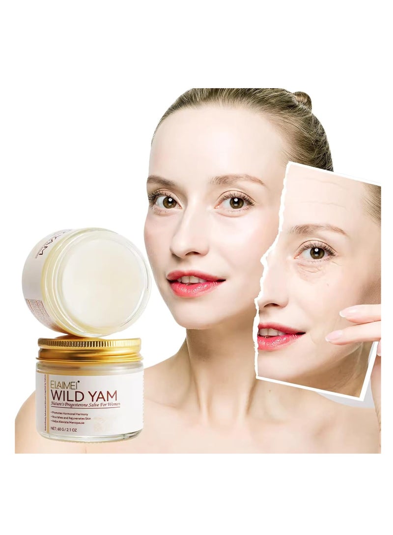 Elaimei 60g Wild Yam Cream Organic Wild Yam Cream Natural Skincare Products  - Image 2
