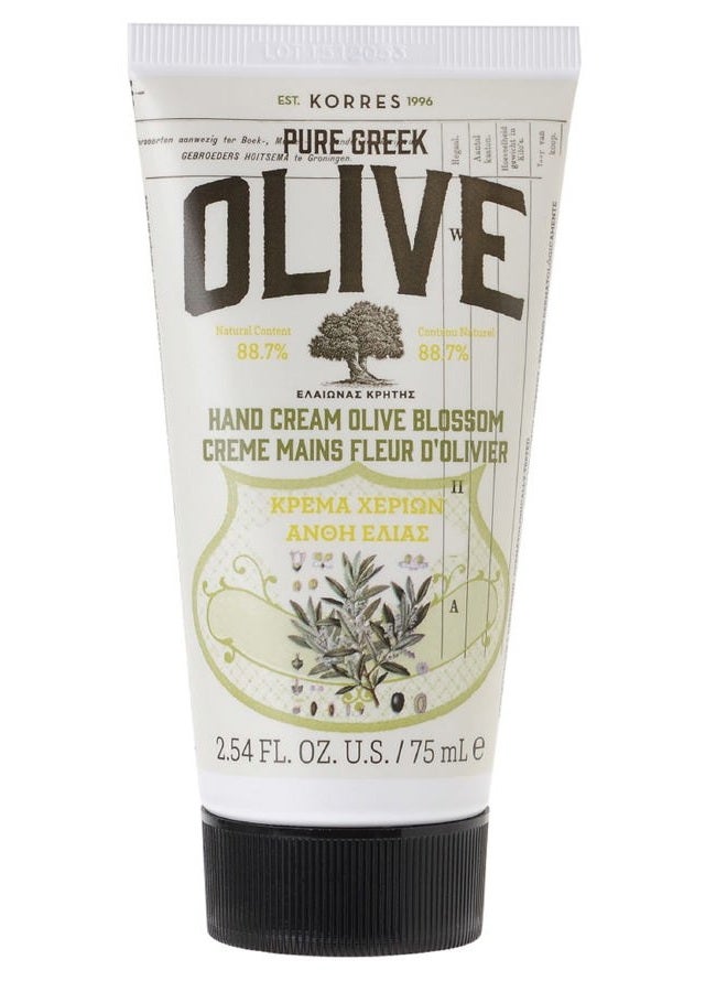 KORRES Olive Hand Cream, Olive Blossom, 2.54 Fl Oz - Image 1