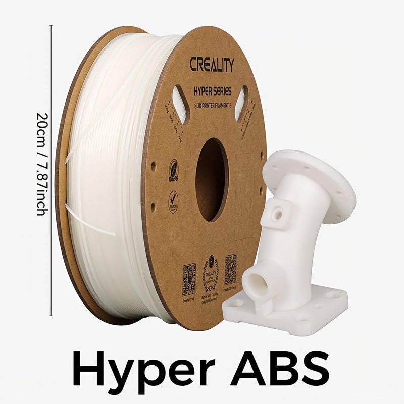كرياليتي هايبر خيوط ABS الأبيض مادة الطباعة ثلاثية الأبعاد عالية السرعة مقاومة للحرارة - Image 3