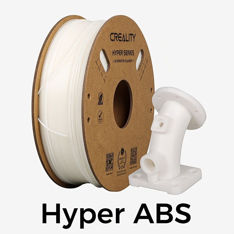 كرياليتي هايبر خيوط ABS الأبيض مادة الطباعة ثلاثية الأبعاد عالية السرعة مقاومة للحرارة - Image 1