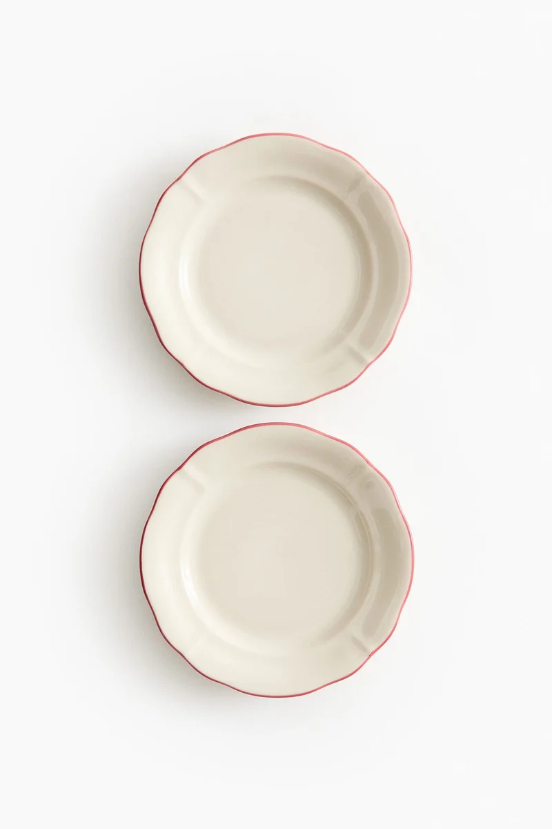 H&M 2-pack stoneware starter plates