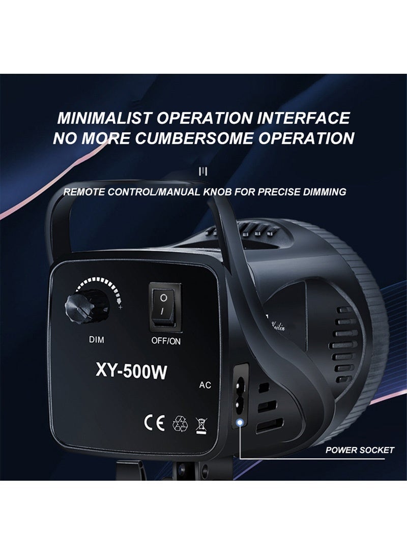 غرانفين مجموعة إضاءة استوديو تصوير احترافية، 500 واط، 2700-7500 كلفن، 3 ألوان، أضواء LED أحادية اللون مع صندوق إضاءة وحامل للتصوير الفوتوغرافي/تسجيل الفيديو/البث المباشر - Image 4